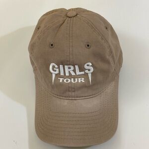 GIRL TOUR WOMEN TAN DAD HAT WITH ADJUSTABLE STRAP.